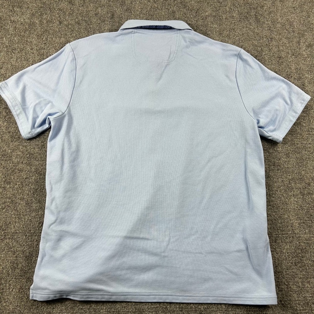 Tommy Bahama Polo Shirt Mens Large Blue IslandZone Short Sleeve Marlin Golf - Picture 4 of 6